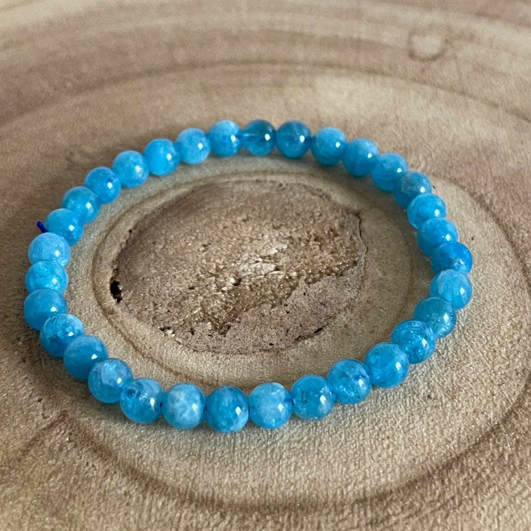 Bracelet Apatite Bleue - Communication , Sérénité , Apaisement