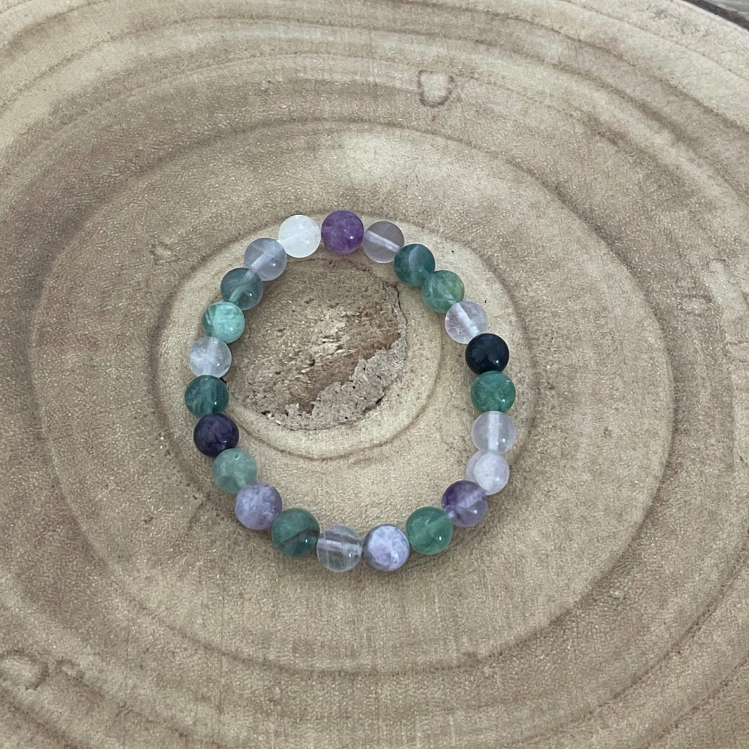 Bracelet en fluorite - Prise de décision , Harmonie , Anti-stress,