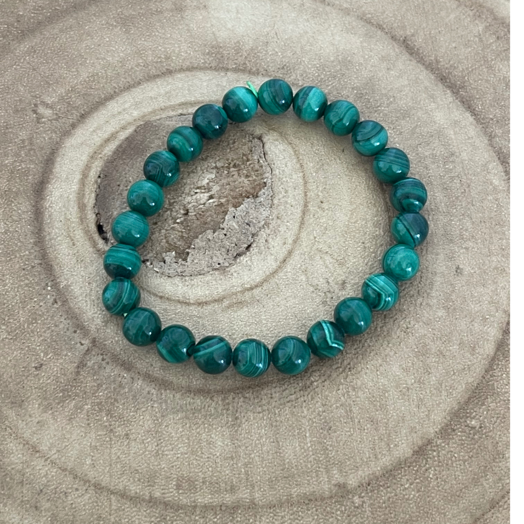 Bracelet en Malachite - Deuil , Emotion , Harmonie
