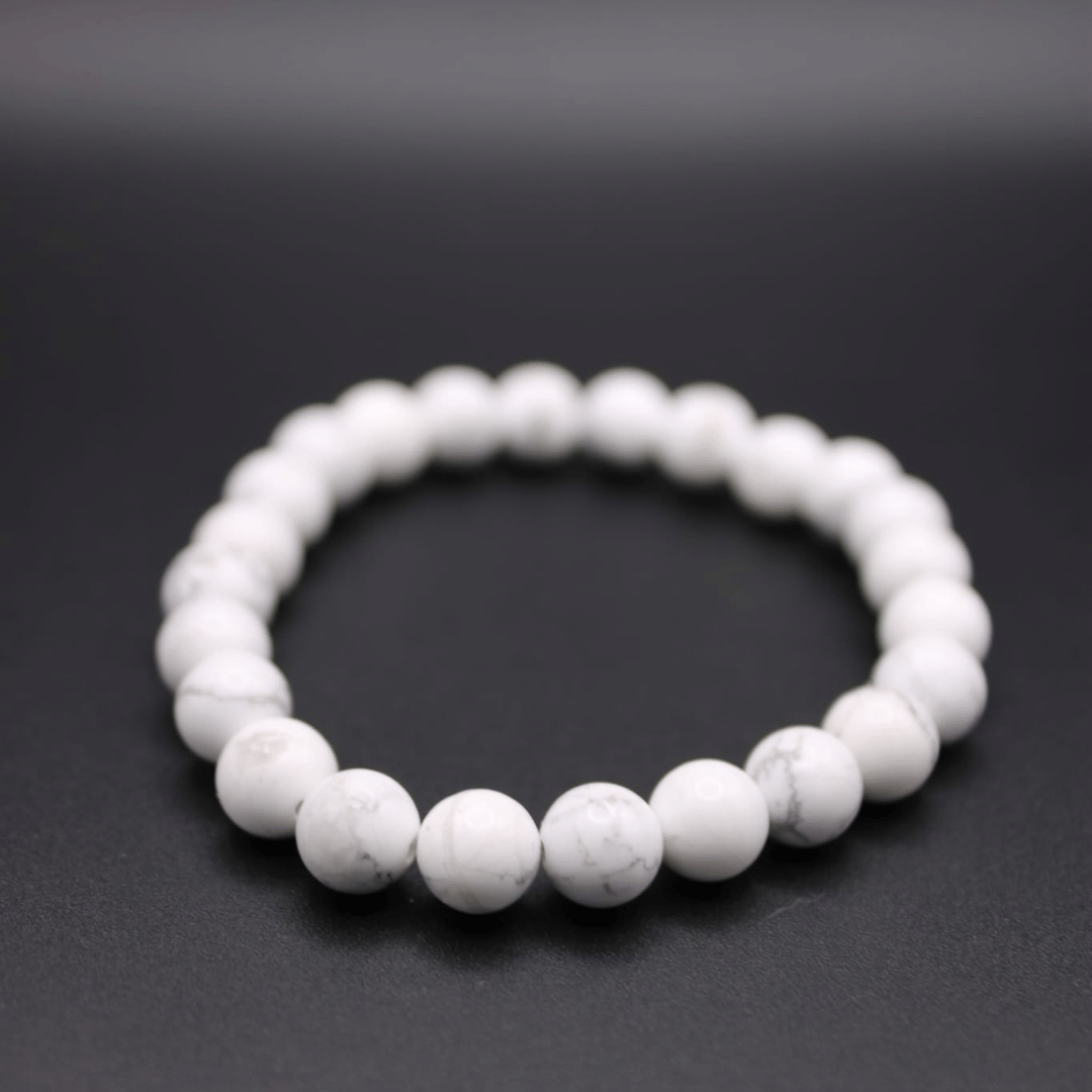 Bracelet en Howlite – Sérénité ; Équilibre