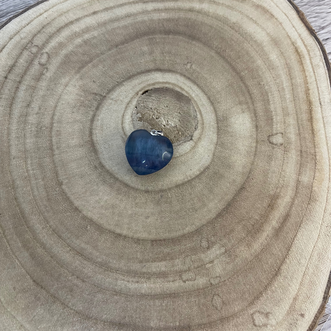 Fluorite Heart Pendant - Clarity and Balance