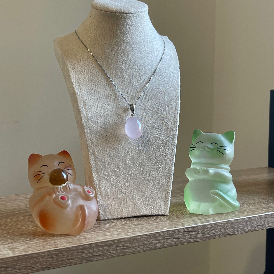 Pendentif en Quartz Rose – Amour & Douceur