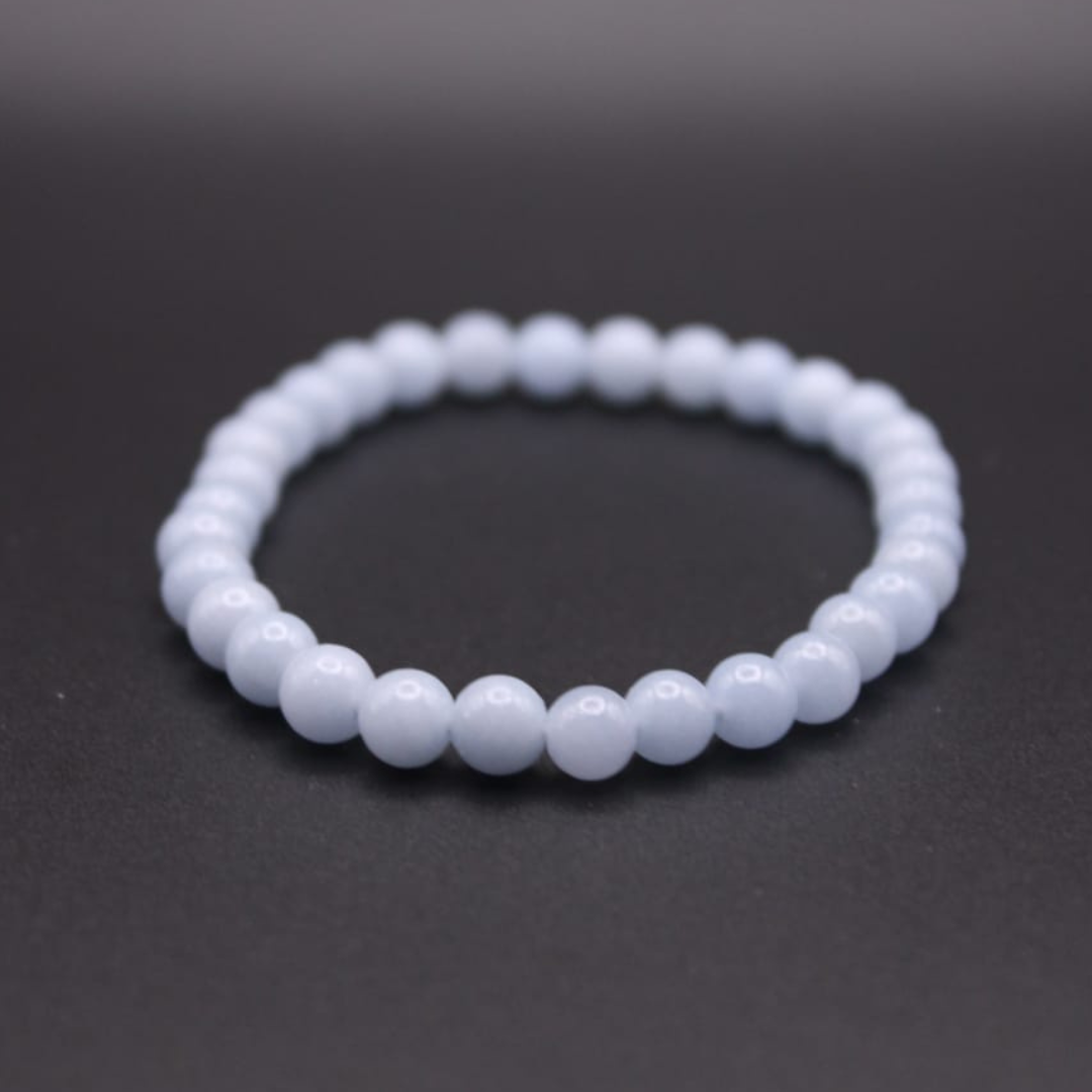 Bracelet en Angélite - Communication , Connexion spirituelle