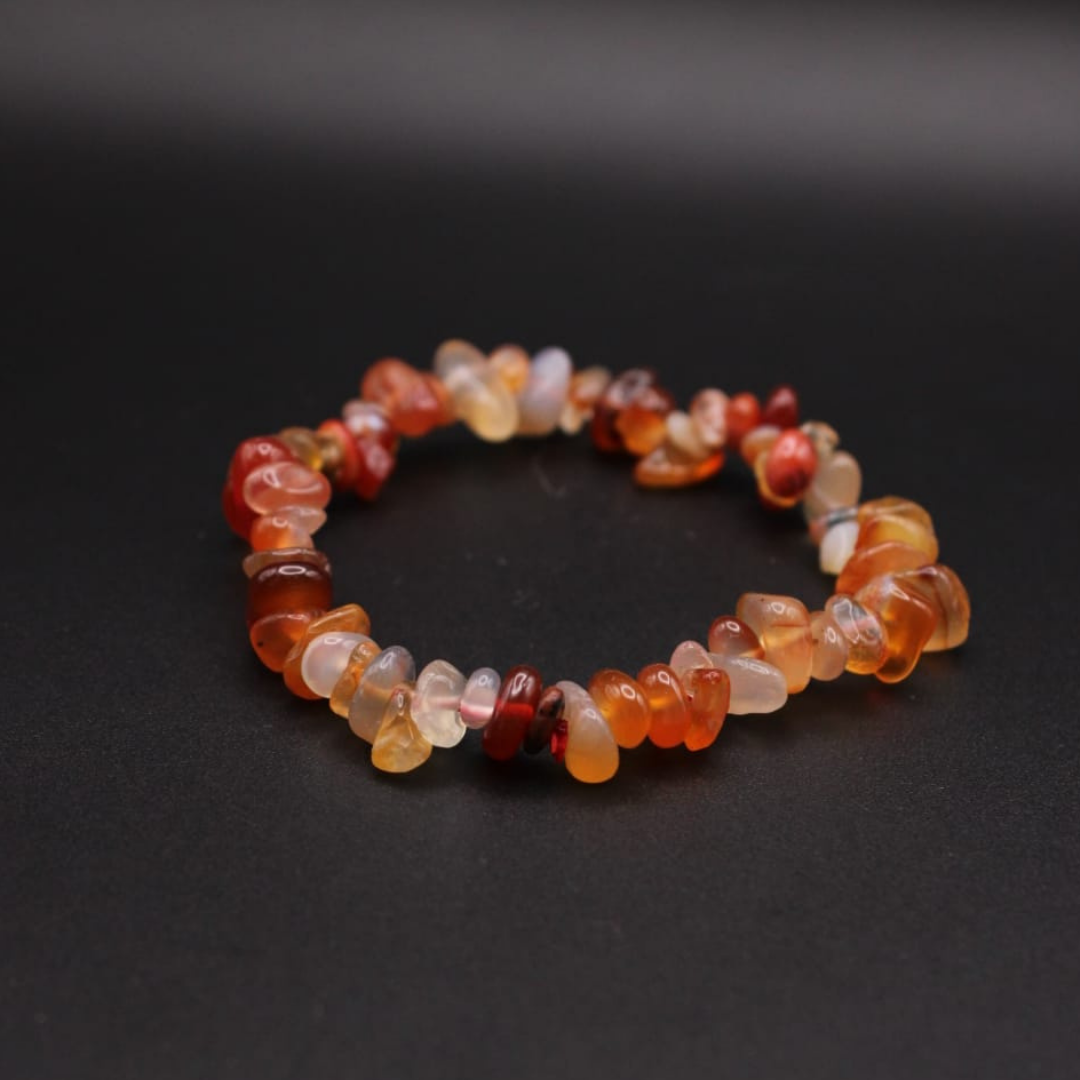 Bracelet en Cornaline - Vitalité ,Motivation, Confiance , Fertilité
