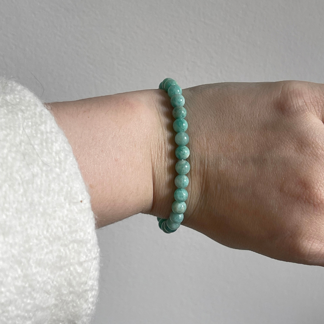 Bracelet Amazonite Naturelle – Apaisement, Communication et Harmonie