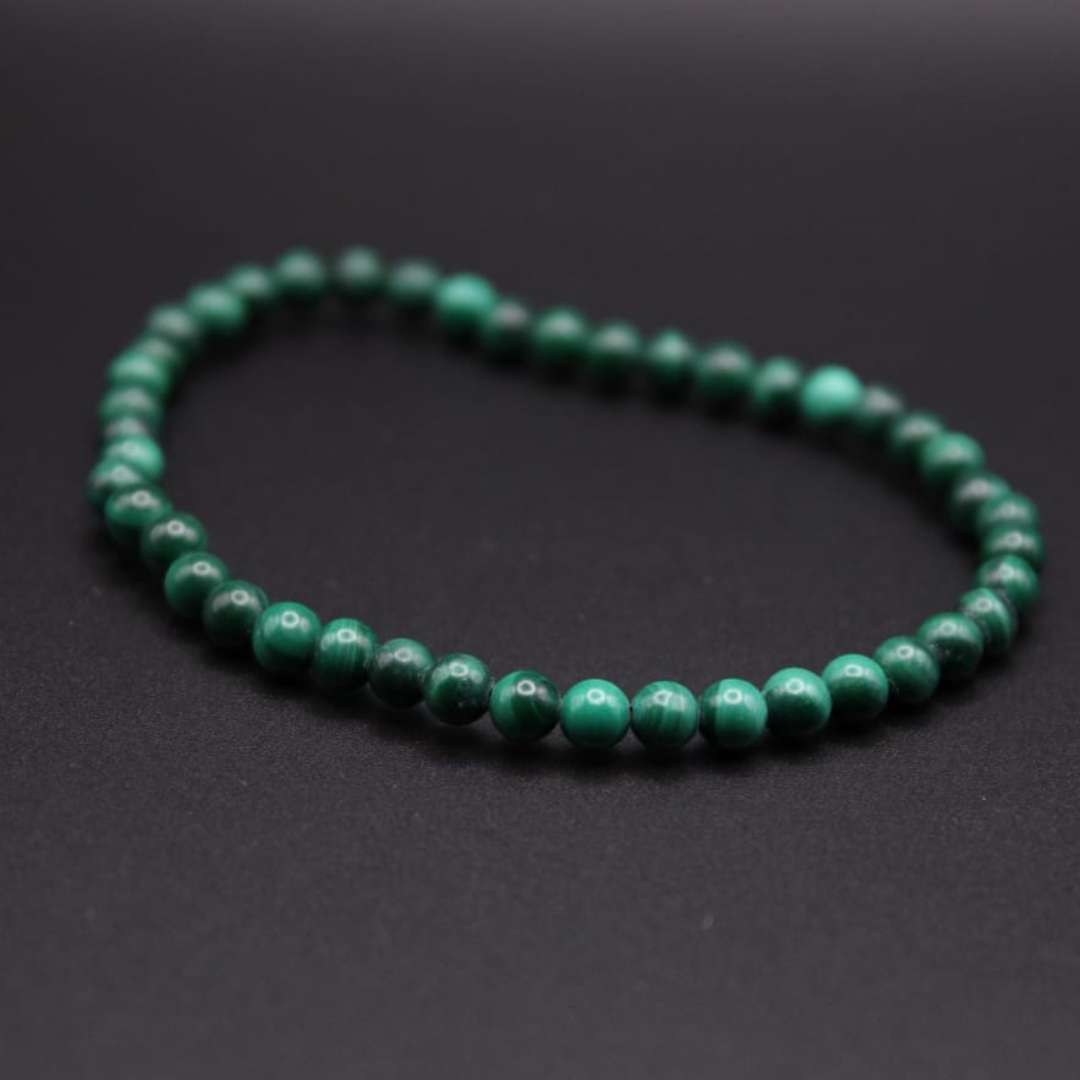 Bracelet en Malachite - Deuil , Emotion , Harmonie