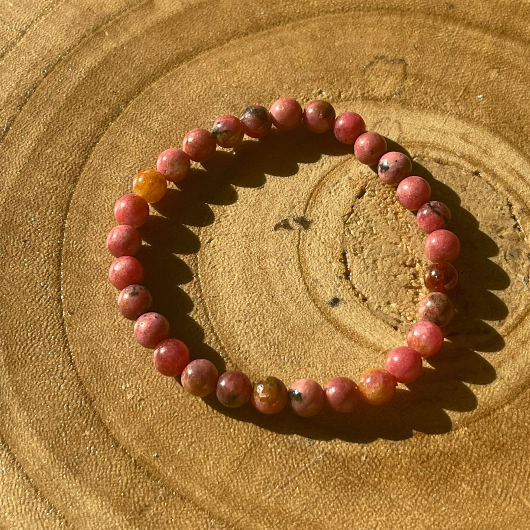 Bracelet Rhodochrosite- Guérison, Altruisme, Inquiétude