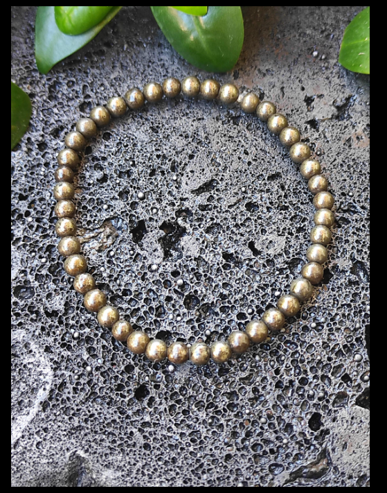 💎 Bracelet en Pyrite – Protection, Chance & Réussite