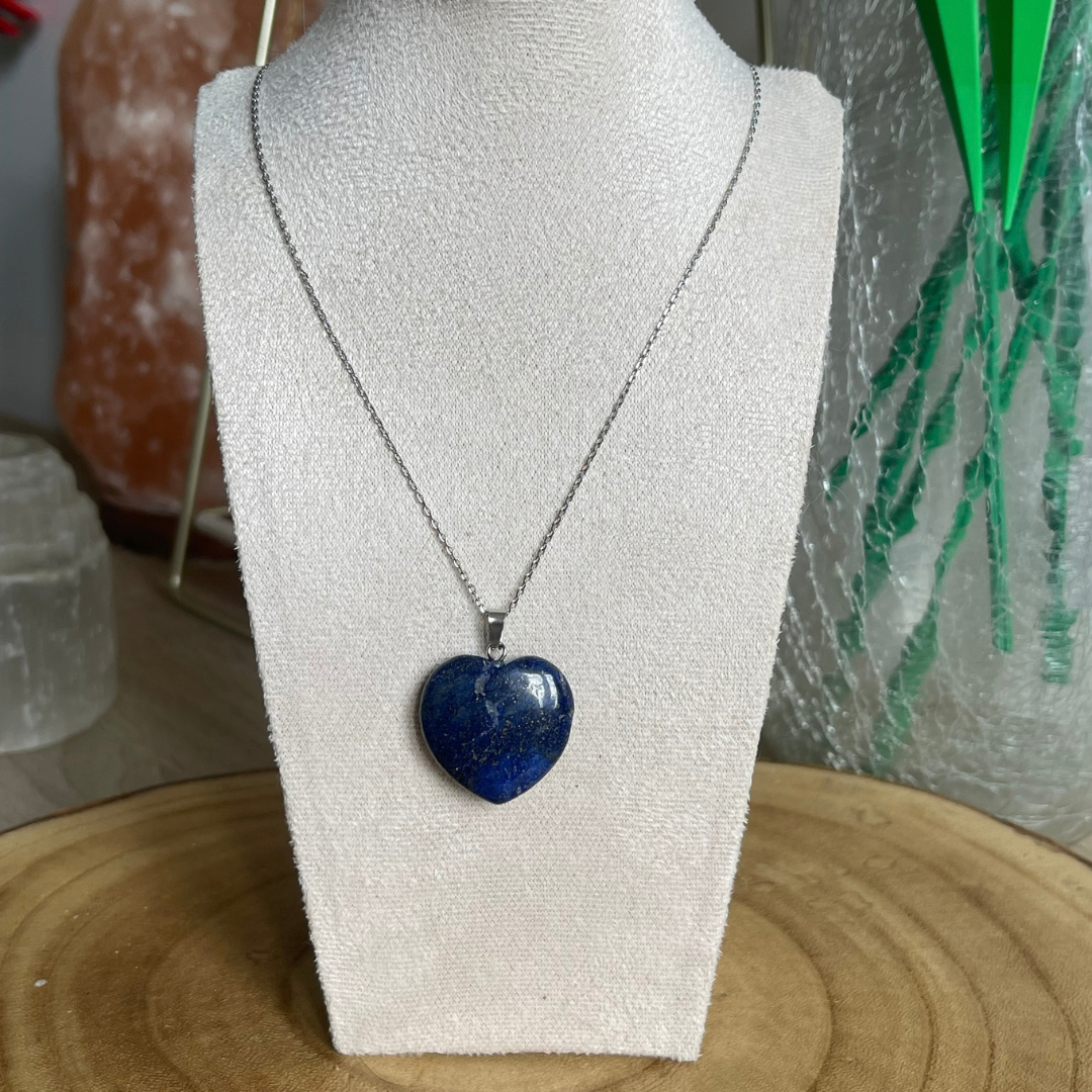 Pendentif Cœur en Lapis-Lazuli – Intuition & Confiance