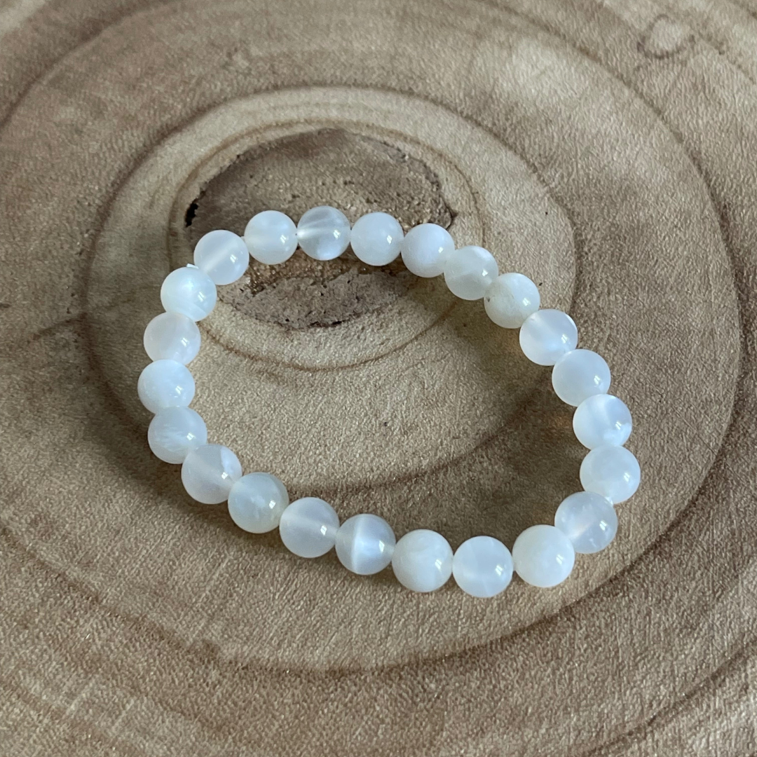 Bracelet en Pierre de Lune - Grossesse, Protection , Féminin sacré, Intuition