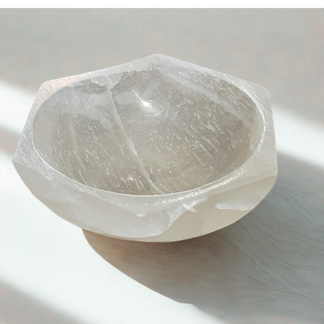 Coupelle en Sélénite Octogone – Purification & Rechargement