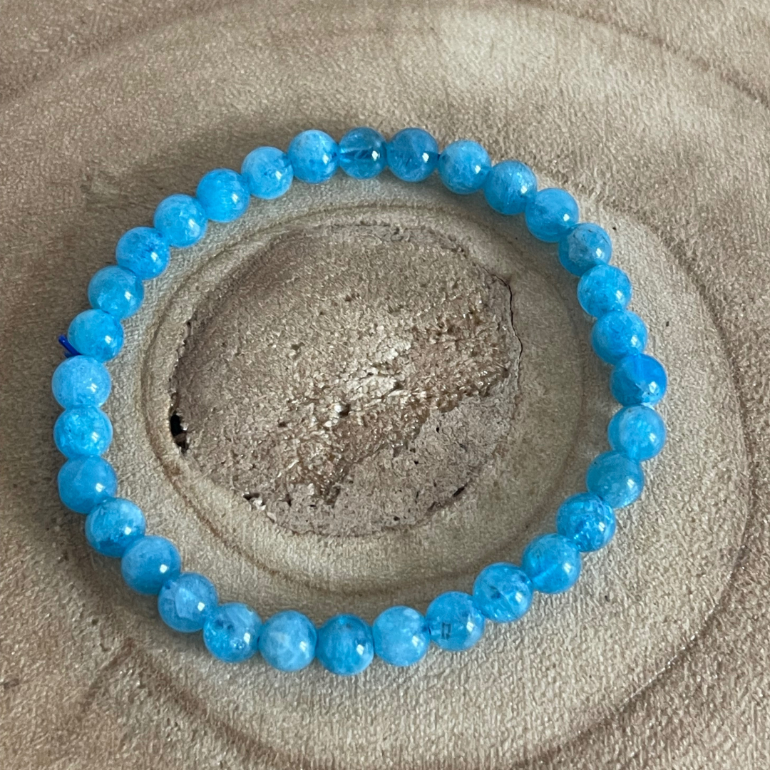 Bracelet en Apatite Bleue - Qualité A, Provenance Madagascar