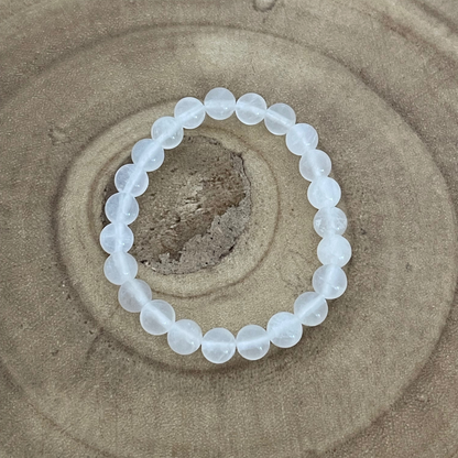 Bracelet en Sélénite- Sommeil, Apaisement