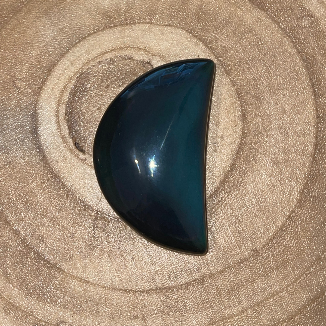 Obsidienne Œil Céleste en Forme de Lune - Qualité AA, Provenance Mexique