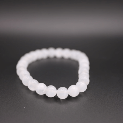 Bracelet en Sélénite- Sommeil, Apaisement