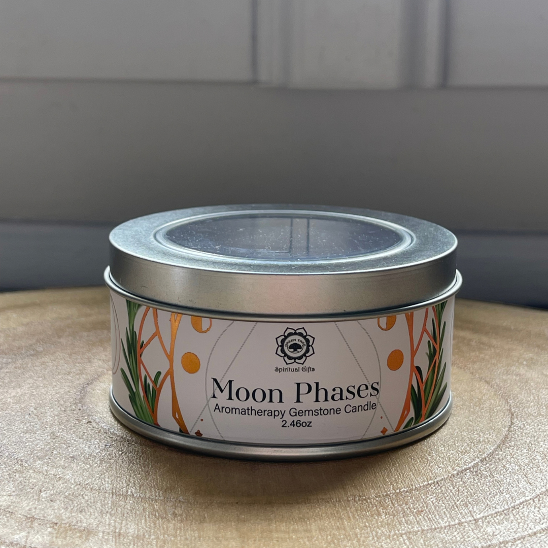 Bougie Phases de la Lune – Pierre de Lune & Ylang-Ylang