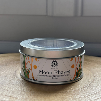 Bougie Phases de la Lune – Pierre de Lune & Ylang-Ylang
