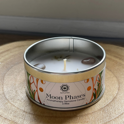 Bougie Phases de la Lune – Pierre de Lune & Ylang-Ylang