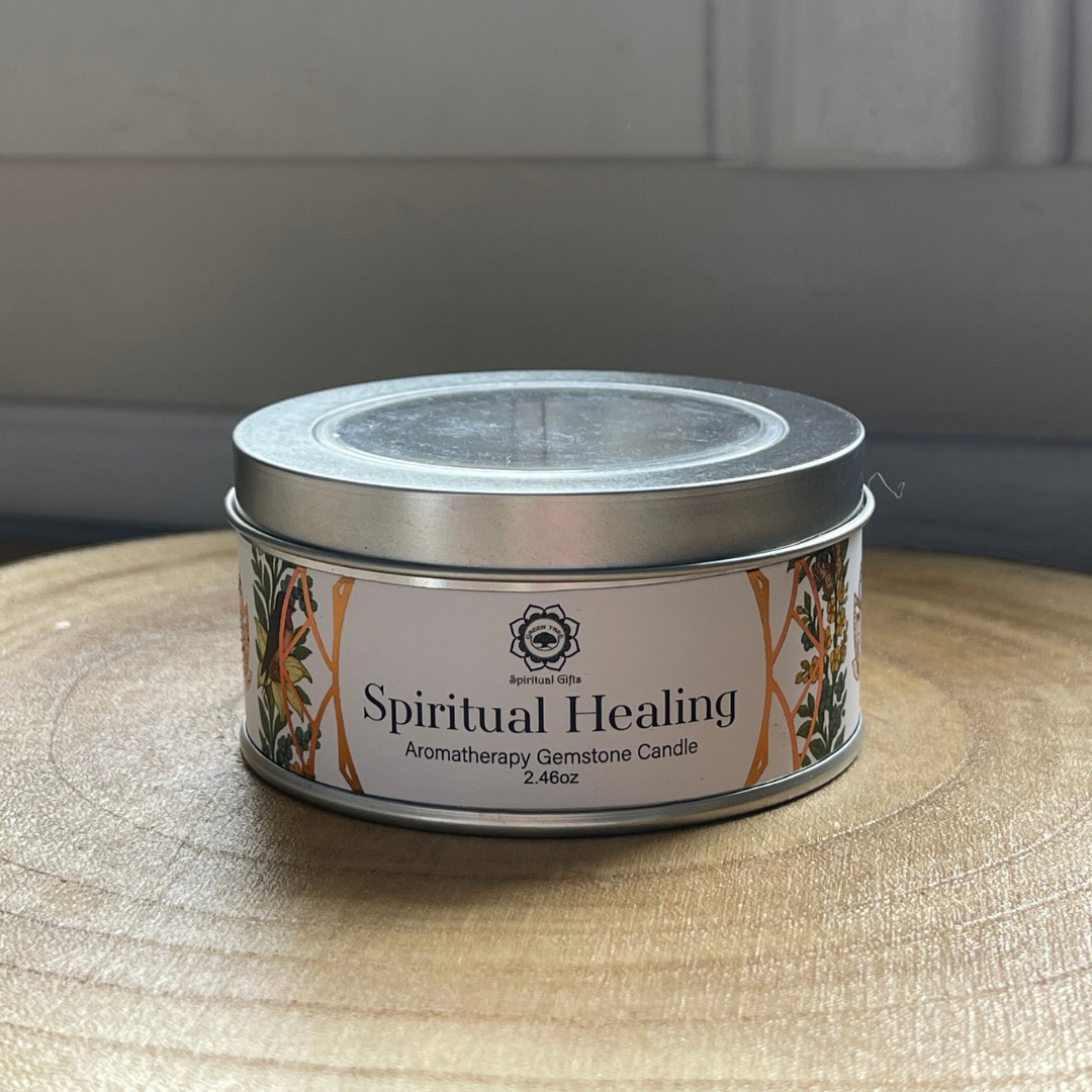 Bougie Guérison Spirituelle – Lapis-Lazuli & Eau de Floride
