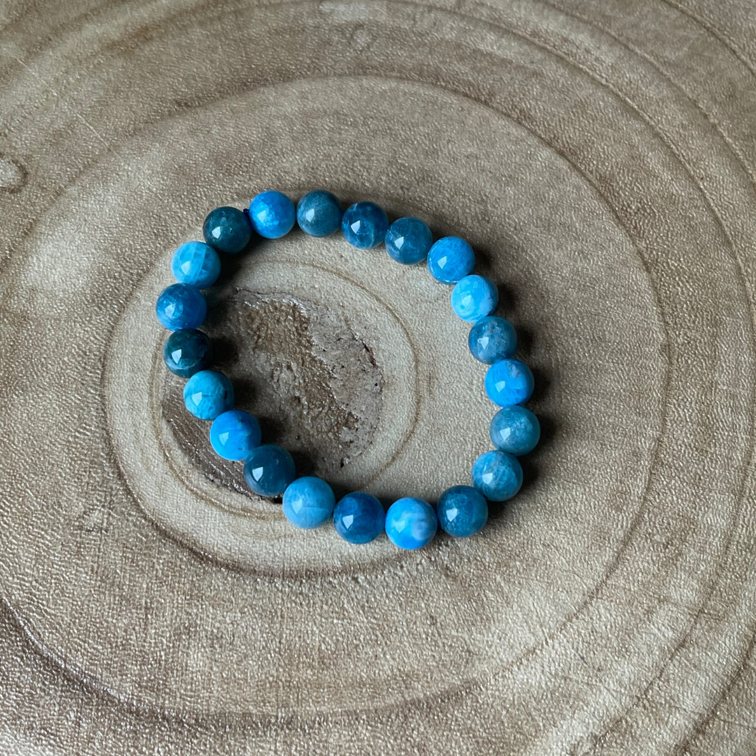 Bracelet Apatite Bleue - Communication , Sérénité , Apaisement