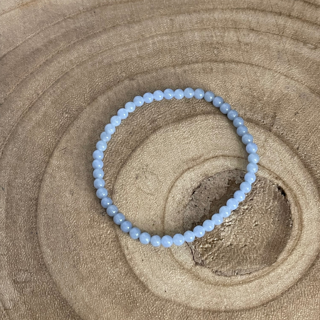 Bracelet en Angélite - Communication , Connexion spirituelle