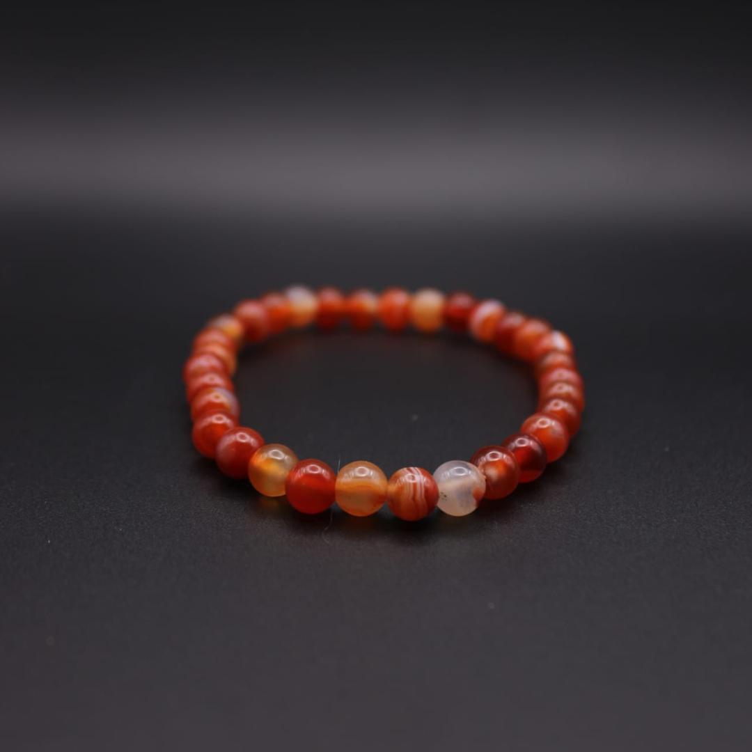 Bracelet en Cornaline - Vitalité ,Motivation, Confiance , Fertilité