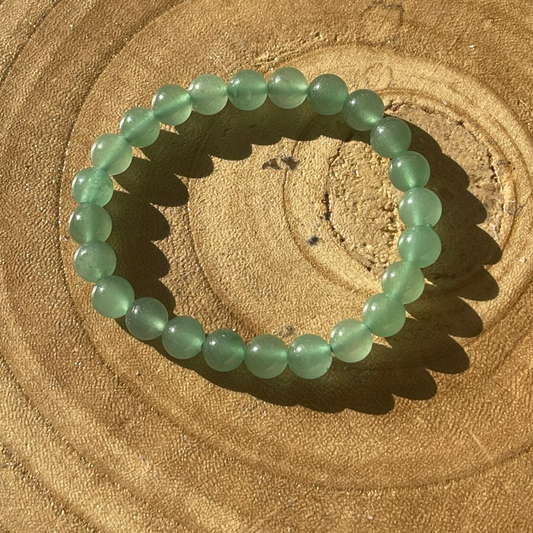 Bracelet Homme en Aventurine Verte - Qualité AA, Provenance Inde