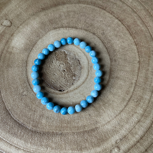Bracelet en Larimar – Sérénité ; Communication