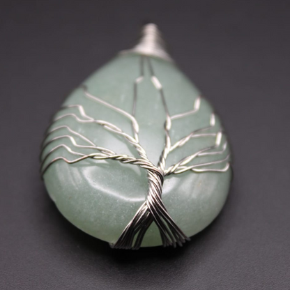 Pendentif Arbre de Vie en Aventurine - Croissance et Prospérité