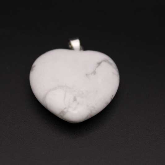 Pendentif Cœur en Howlite - Sérénité et Harmonie