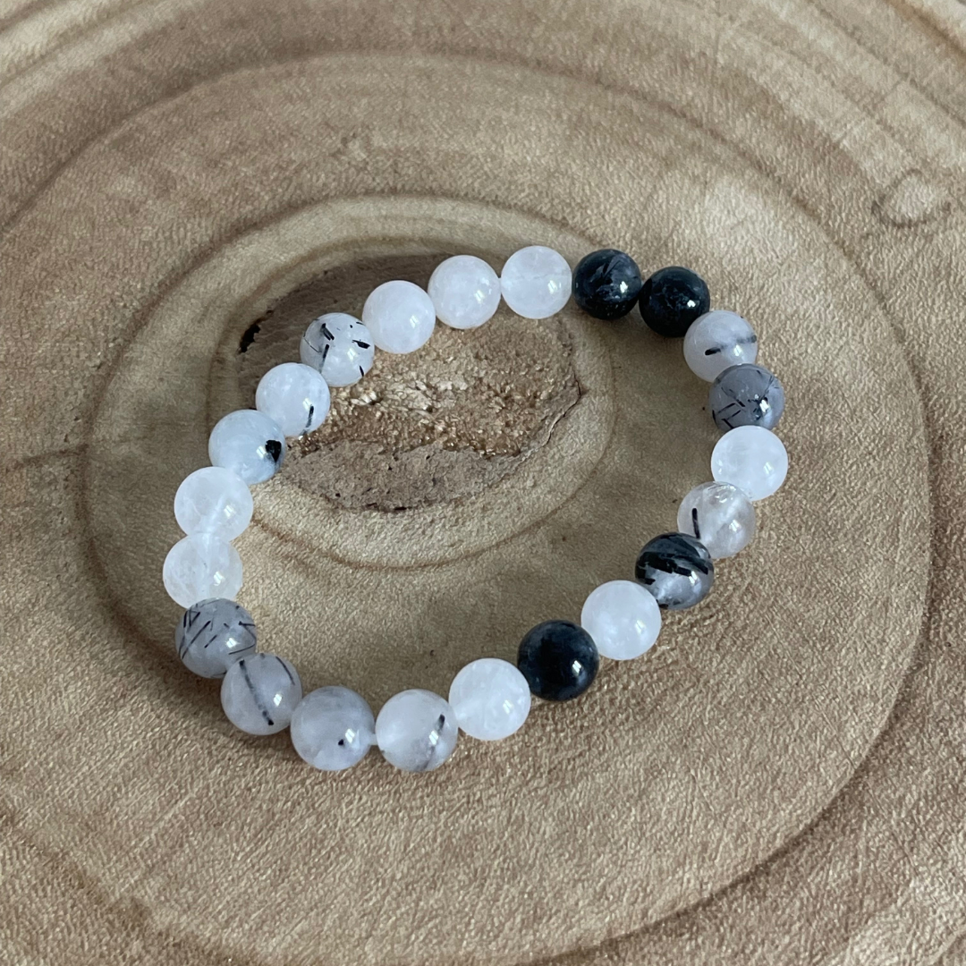 Bracelet en Quartz et Tourmaline Noire - Équilibre et Protection