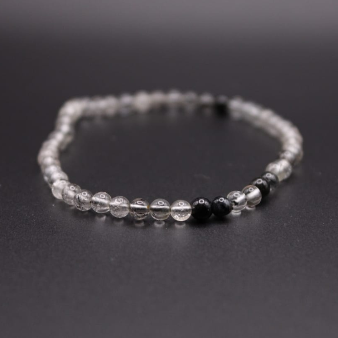 Bracelet en Quartz et Tourmaline Noire - Équilibre et Protection